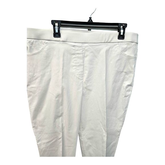 Alfred Dunner White Crop Pants Size 14 Pull On Stretch - Picture 5 of 8